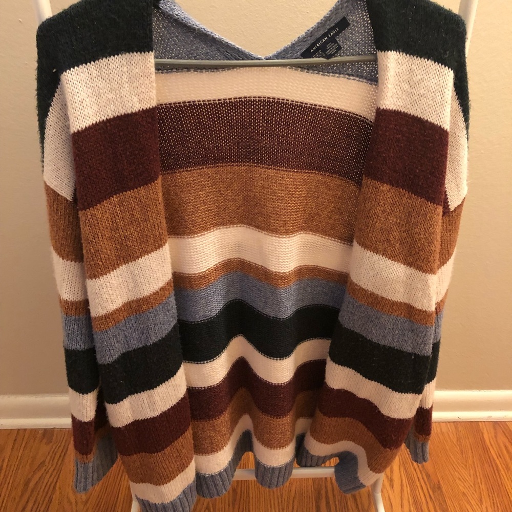 Striped American Eagle Cardigan